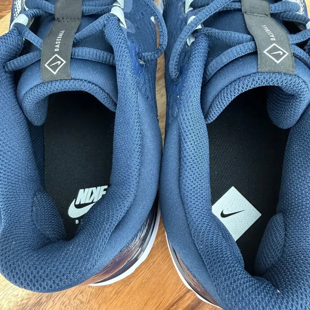 Nike Alpha Huarache Elite 4 Baseball Cleats Navy Blue FN7221-401 Men's Size 12.5 - Picture 7 of 8